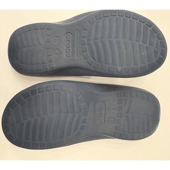 Crocs Blue Unisex Flip Flop Sandals Womens 8/Mens 6 - Picture 12 of 13